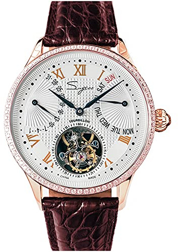 SU8004GWD Tourbillon Master Seagull ST8004 Uhrwerk Saphirglas Herren mechanische Armbanduhr 1963