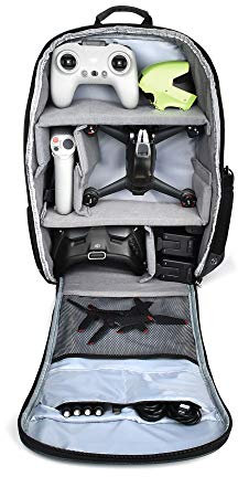 YAMAZA Rucksack für DJI FPV Drohne Großer Kapazität Wasserdichter Rucksack mit DIY Futter Tragbare Aufbewahrung Bag Für DJI FPV Drohne V2 Brille Fernbedienung Controller