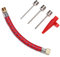 Aiguille de gonflage pour Pompe à balles (Lot de 5)- Acier Inoxydable - Idéales pour gonfler Tous Les Ballons de Sport. 3 x Aiguilles à gonfler Ballons, 1 x Embout Gonflable Conique, 1 x Tuyau d'air.