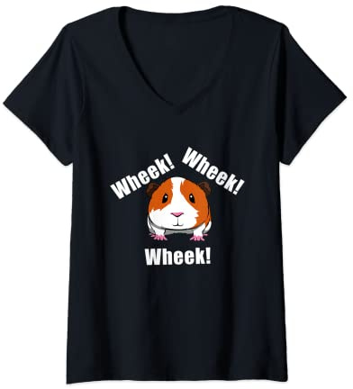 Femme Brouette couinante en forme de cochon d'Inde T-Shirt avec Col en V