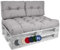 Beautissu Set Palettenkissen Outdoor 1x Sitzkissen 120x80 cm & 2X Rückenkissen 60x40 cm – Auflagen für Paletten Europaletten Palettensofa Lounge Kissen Palettenmöbel Palettenpolster Hellgrau – Style