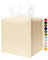 JESMINI, porta fazzoletti per fazzoletti, quadrato, in pelle, con cintura inferiore [JESMINI, beige] moderna custodia a cubo in pelle PU per piano di lavoro del bagno, comodini, ufficio