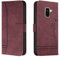Lihondar Kompatibel mit Samsung Galaxy A8 2018 / A5 2018 Hülle, Handyhülle Samsung A8 2018, A5 2018 Leder Klappbar Schutzhülle Tasche Wallet [Ständer] Brieftasche Cover Flip Case Klapphülle (Rot)