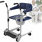 ZLNY Badezimmer-Rollstühle, Patienten-Transfer-Stuhl, Toiletten-Badestuhl Für Behinderte Ältere Menschen, Multifunktionaler Ganzkörper-Patienten-Transfer-Lifter Für Ältere Menschen,Blau,Excellent2