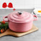 Casseruola con coperchi 22 cm in ghisa Smaltata Dutch Oven, Padella Antiaderente Dutch Oven, casseruola Rotonda