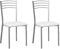Shiito | Pack de 2 Sillas de Cocina | Asientos de Polipiel Blanco | Modelo SINTRA