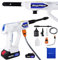 6-in-1 Pressure Washer Cordless Electric Jet Washer Gun Sprayer with Rechargeable Lithium-Ion Battery, Portable Power Washer Cleaning Tools for Car, 5cm Hoses, Detergent Bottle, Flow Rate 2.8-3L/min