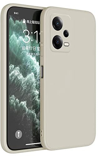 Topme Handyhülle Hülle Fur Redmi Note 12 Pro 5G (6.67 Inches) Case Schutzhülle, Hautschutz Aus TPU Silikonhülle - Altweiß