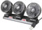 Riloer Ventilateur d'air de refroidissement de voiture portable Circulateur d'air de refroidissement électrique à trois têtes pour camion, van, SUV, RV, bateau, Ventilateur automatique rotatif à 360°