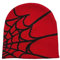 Diskebuiss Y2k Beanie Spinnennetz Beanie Damen Herren Strick Spinnennetz Beanie Mütze Gothic Spinnenmuster Wolle Acryl Strickmütze, A-rot/schwarz (1 Stück), Einheitsgr��e