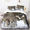 Bettwäsche 135x200 Wildschwein 3D Bettwäsche-Sets Tier 3 Teilig Weich Mikrofaser Bettbezug Set mit Reißverschluss + 2 Kissenbezüge 80x80 cm 655-E