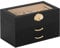 Enthralite Joyero con 2 cajones: organizador de exhibición para aretes y collares, regalo para niñas y mujeres (negro)