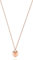 day.berlin collana da donna a cuore Nova, placcata oro rosa 18k, collana in filigrana con ciondolo a cuore piccolo 7mm x 7mm, acciaio inox 316L, senza nichel e impermeabile