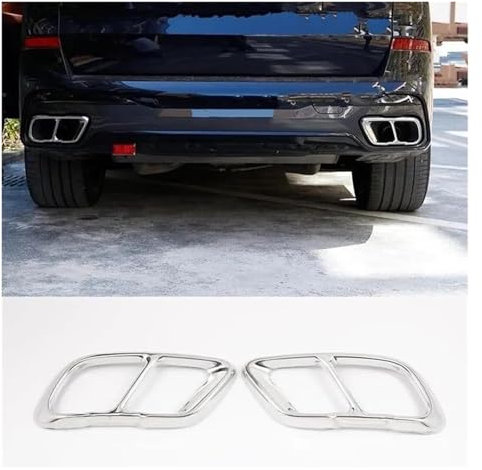 LADPZJNW Auto Auspuffblende Für X5 G05 X6 G06 X7 G07 2019 2020 2021 Für M Sportversion Auspuffrohrausgangsabdeckung Auto-Endschalldämpfer(D)