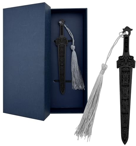 Wooden Sword Bookmark for Men & Women Boxes, Creative Vintage Style, Handmade Wooden Book Mark, Reading Page Markers (3)