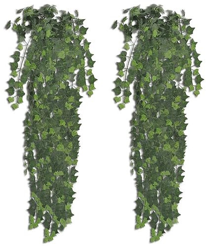 Homgoday Pianta Artificiale Edera 2 Pezzi 90 cm Piante Artificiali Decorative Pianta Artificiale Realistica Ideale per Decorazione