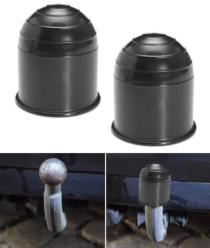 Flaconi 2PCS Tappo Gancio Traino del Rimorchio,Tappo di Protezione Gancio,Cappuccio Protettivo del Gancio di Traino,Tappo di Protezione per Gancio di Traino,Adatto per Auto,Roulotte e Rimorchi