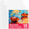 (10 pièces) Set de toile a peindre, toile vierge blanches tendues pour peinture acrylique et aquarelle, toiles en coton pour tableau peinture, pour enfants, débutants et artistes.