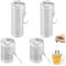 KOMUNJ Pack of 4 304 Stainless Steel Tea Strainers, 2 Sizes, Tea Strainer for Loose Tea with Chain for Lid and Jug Tea, Reusable Diffuser, Spice Strainer, Tea Ball, Tea Filter, Tea Strainer for Cup