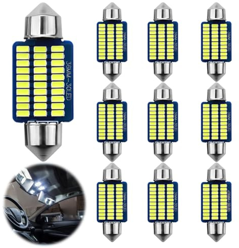 FFTANXS Innenraumbeleuchtung Auto, Auto Innenbeleuchtung, Innenbeleuchtung Streifen,Auto Innenraumbeleuchtung birne,Plug and Play 12V innenraumbeleuchtung, Auto Licht Innenraum (Kaltweiß)