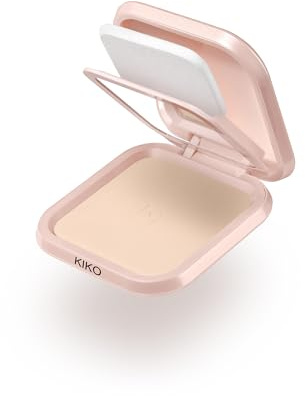 KIKO Milano Skin Lover Refining Face Powder Foundation 01, Feuchtigkeitsspendende, Vereinheitlichende Kompaktpuder-Foundation