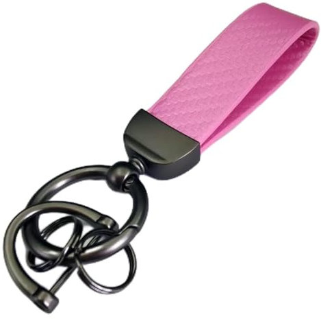 JZWJNFYY Auto Schlüsselanhänger für KIA PICANTO GT Line 2015-2020 Schlüsselanhänger 360° Drehbarem Drehgelenk Anti-Verlorener D-Ring Schlüsselringen und Schraubendreher,E pink