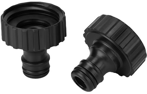 tap connector Hahnverbinder für Wasserhähne mit 33,3 mm (G 1 Zoll)-Gewinde, Hahnanschluss für höheren Wasserdurchfluss,Profi-System-Hahnstück