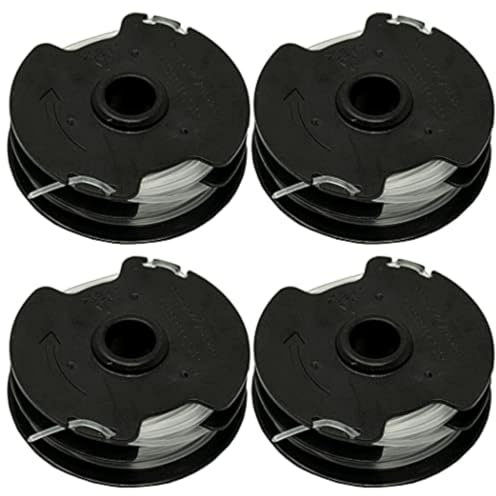 FRTmvg Rasentrimmerspule Ersatz für Parkside PRTA 20-Li C3 – inklusive 2 x 5 m 1,4 mm Nylon-Trimmerfaden – kompatibel mit schnurlosem Freischneider, 4 Stück
