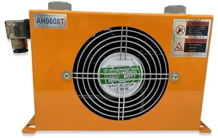 AH0608T-CA Radiatore olio idraulico 110 220 24V 12V 60L/min Radiatore olio idraulico mobile con di raffreddamento olio della trasmissione della ventola Scenari di applicazione multipli(220)