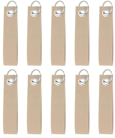 QUARKZMAN Rechteck Filz Schlüsselanhänger mit Edelstahl Ring, Schlüsselanhänger Rohlinge Bunt Beschriftbare Filzanhänger für DIY-Dekoration Taschen