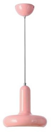Hnexsei Industrielle Metall Pendelleuchte, 20 cm Deckenleuchte mit E27 Fassung, Vintage Hängelampe für Küche, Esszimmer oder Loft (Rosa)