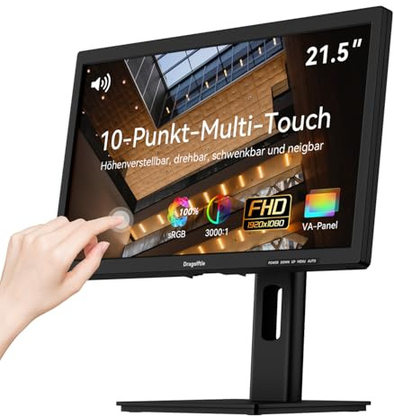 Monitor táctil de 21,5 pulgadas VA PC Touch Screen relación de contraste 3000:1