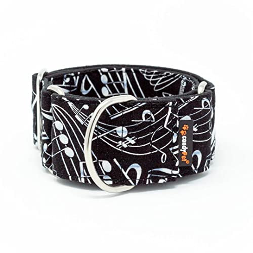 candyPet® Martingale Dog Collar - Music, SPECIAL WIDTH
