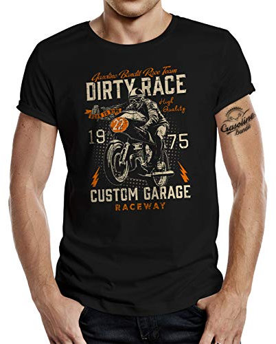 Biker Motorcycle Racer T-Shirt: Dirty Race 2XL