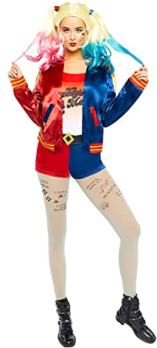 (PKT) (9906157) Ladies Suicide Squad Warner Bros Harley Quinn Fancy Dress Costume (Large)