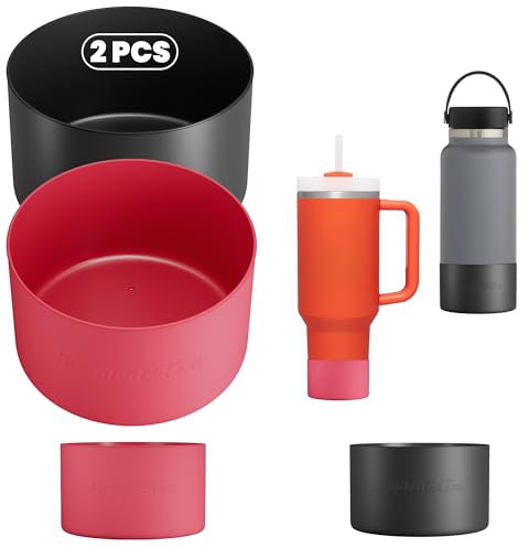 Schützende Silikon-Stiefelhülle für Hydro Flask 340-1134 ml und andere Sport-Wasserflaschen, Flex-Flaschenbodenabdeckung, rutschfest, Kratzfest, stoßfest, BPA-frei.