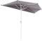 Nexos Trading Sonnenschirm Anthrazit halbrund Ø 2,65 x 1,38 m Wandschirm Balkon-Schirm mit Kurbel Polyester 160 g/m² Sonnenschutz