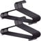 KING KARAN STANDARD Coat Hangers Black Colour Strong Plastic Adult Clothes with Suit Trouser Bar and Lips (25)