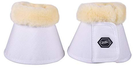 ARBO-INOX - Springglocken - Fellimitat - Neoprenfutter - doppelter Klettverschluss (S, Weiss)