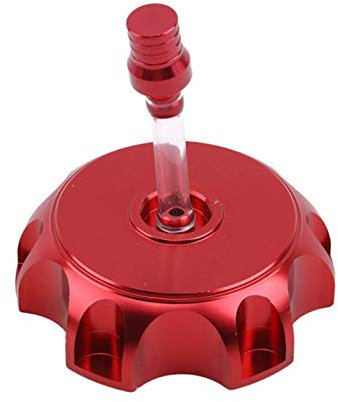 Tankdeckel, 48.5mm Rot Benzintankkappe, CNC Tankdeckel Benzin mit entlüftungsschlauch, Universal Motorrad Tankdeckel mit Entlüftungsventil Entlüftungsschlauch für Dirt Pit Bike ATV Kunststoff