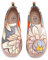 UIN Zapatillas Ligeras sin Cordones para Mujer, Zapatos Planos para Caminar, Zapatos de Viaje Pintados con Arte Floral Informal, Oopsie Daisy（40.5）