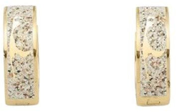 DUR Damen Creole SYLT Strandsand Silber 925/- vergoldet (O5200)