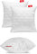 Softimi Gestepptes Premium Kissen 2er Set 40x40 cm Antiallergisch - Anti-Milben - Geruchlos sofort verwendbar - Mit Härteeinstellung (2er Set 40x40 cm)