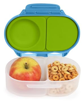 b.box Fiambrera Infantil con Compartimentos | Bento Box Infantil Mini con 2 Compartimentos Herméticos | Caja de Almuerzo y Picoteo para Niños | Cabe 1 Fruta Entera | Sin BPA