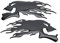 KIMISS 2 Pezzi Adesivo per Serbatoio del Carburante 3D Decorazioni per Decalcomanie con Teschio di Fiamma Universale per Moto(B（Nero）)