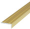 Dalsys Treppenkantenprofil selbstklebend 135cm x 25mm x 10mm aus Aluminium, Bodenprofil für Treppenwinkel Gold