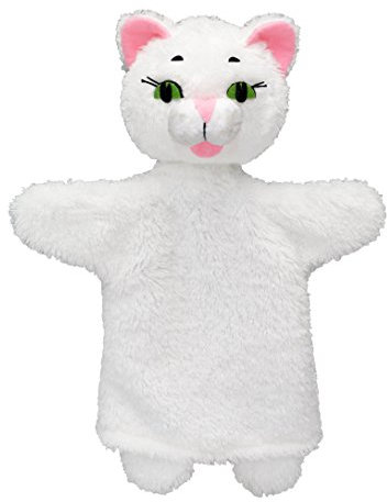 Handpuppe Tierhandpuppen Katze 26 cm, Zoo Farm Cartoon Tierfigur theatrepuppe Handspielpuppe, für Kinder Baby Jungen Mädchen
