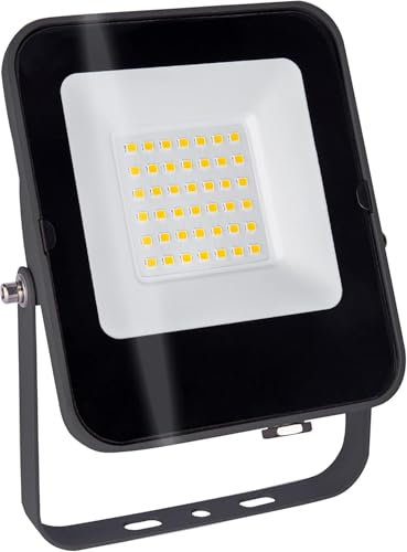 Lumare Faretto LED 30W | Proiettore Extra Piatto | IP65 Impermeabile | 3000K Bianco Caldo | Per Faretti da Esterno e Interno