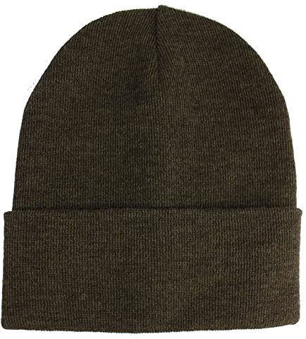 Rotfuchs Strickmütze Wintermütze Herrenmütze Wollmütze Warm & Kuschelig Uni Wolle Made in Germany (braun, 100% Wolle)