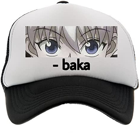 Enigmae Hunter X Hunter Baka Eyes Baseball Kappe Hut Kinder Jungen Mädchen Schaum Vorne Mesh Zurück Schwarz Cap Foam Front Mesh Back